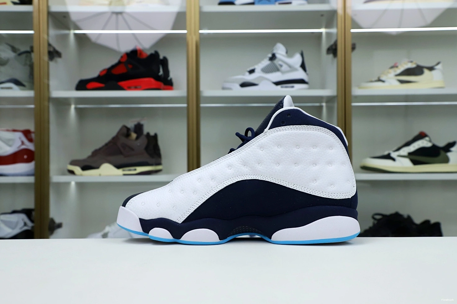 414571-144 13 RETRO POWDER BLUE OBSIDIAN AIR WHITE JORDAN 0724